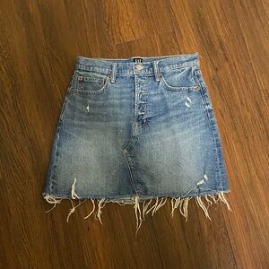 GAP Blue Denim Skirt with Button Detail